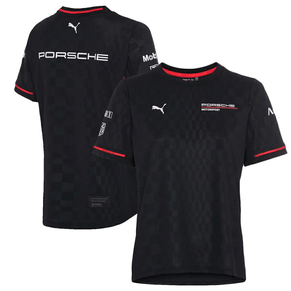レディース 2026 プーマ ポルシェ モータースポーツ レプリカ Tシャツ ブラック 黒 ウェア 半袖