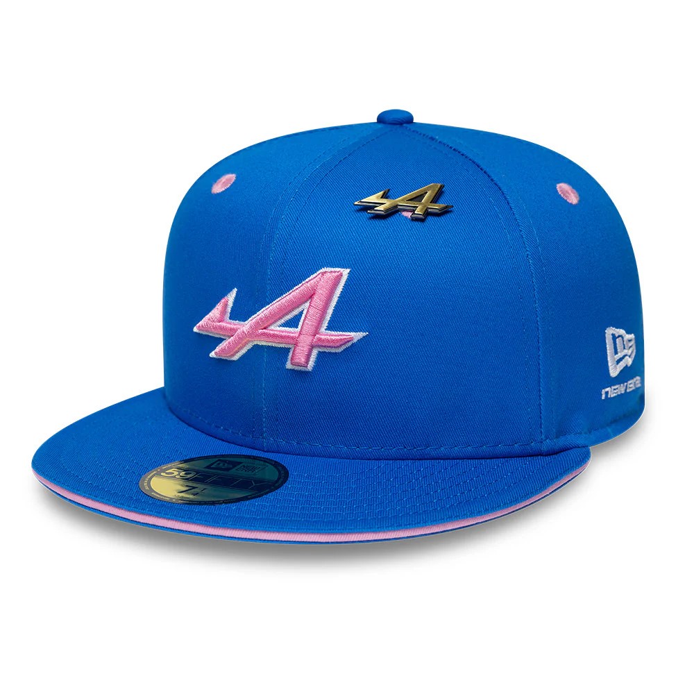 2026 BWT アルピーヌ F1 チーム サマーリーグ ピンバッチ付き 59FIFTY フラット キャップ ブルー 8 (頭回り63.5cm) エフワン 公式 グッズ 帽子 ニューエラ