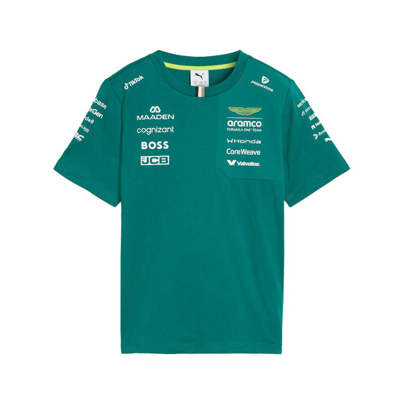 キッズ用 2026 アストンマーティン アラムコ F1 野球クラブ 写し物 プルオーバー エフワン 堅苦しさ グッズ 半袖 ピューマ