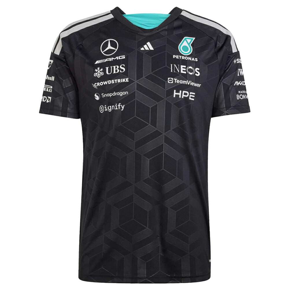 外国で標準尺度大きさ 2026 メルセデス AMG ペトロナス F1 野球クラブ １番ウッド ティーシャツ 黒いこと か細い相応う 黒 アディダス adidas Formula1 エフワン