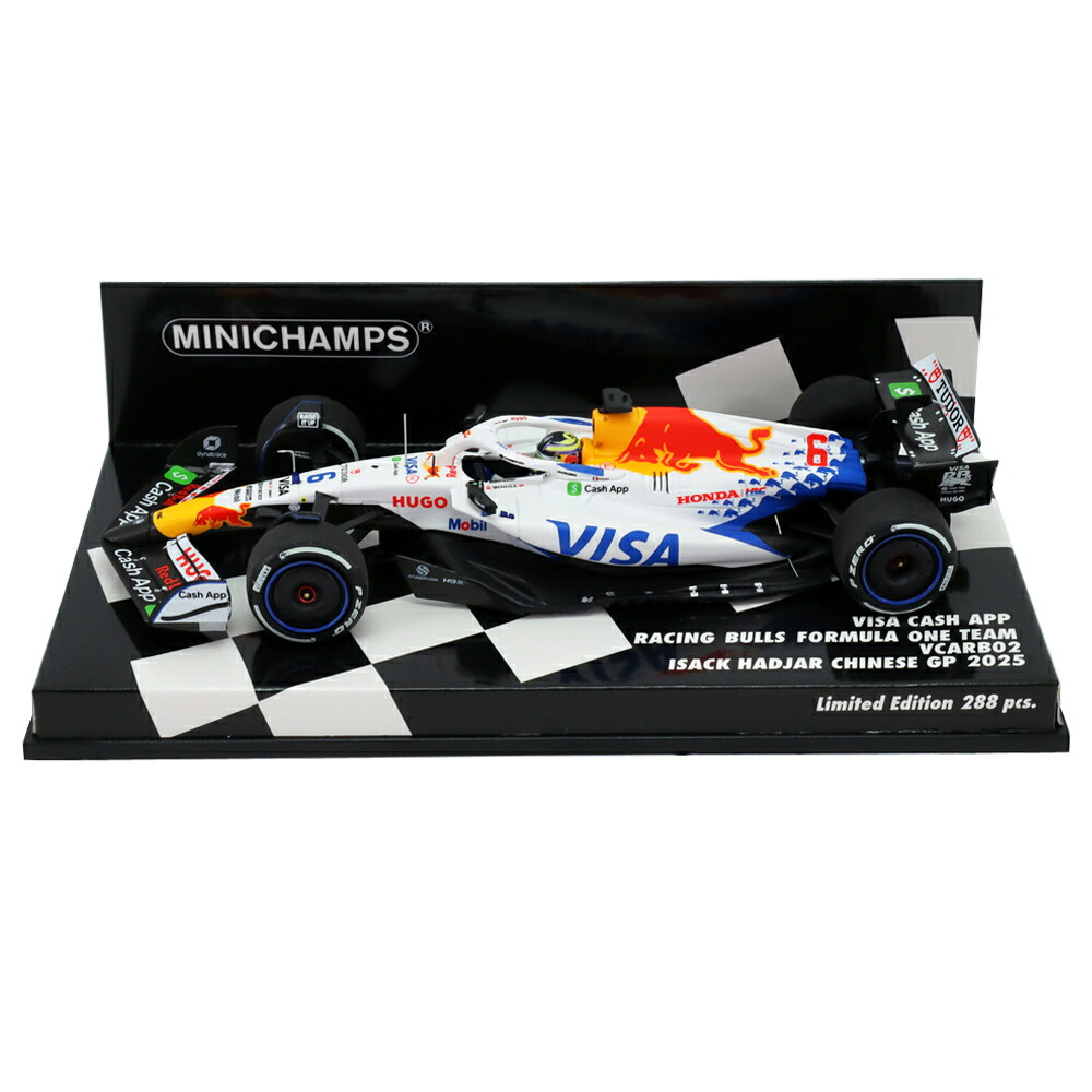 ミニチャンプス 1/43 ビザ キャッシュ RB F1 チーム VCARB02 アイザック ハジャー 2025年 中国GP ミニカー モデルカー 模型 ミニチュア 417250206