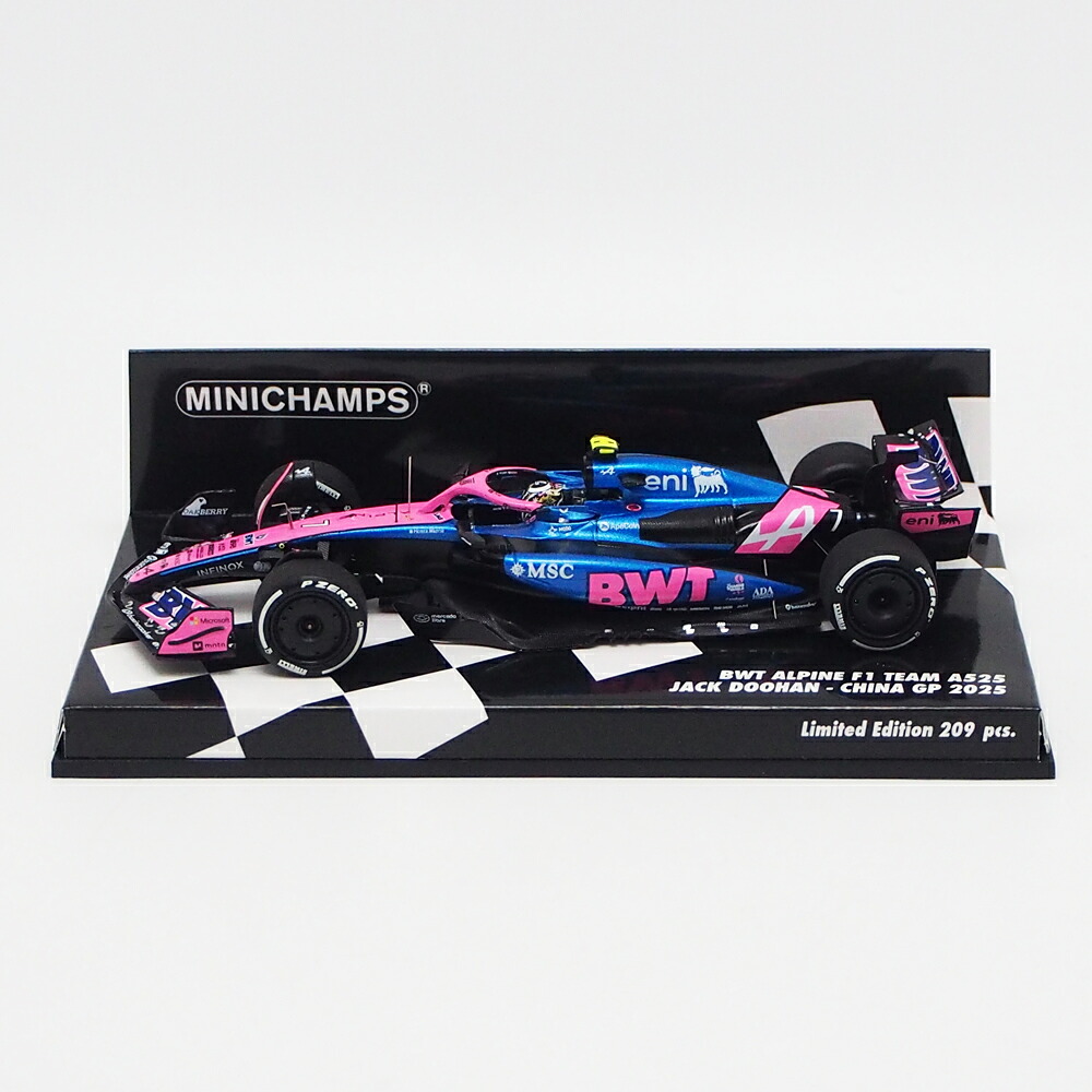 ミニチャンプス 1/43 BWT アルピーヌ F1チーム A525 #7 ジャック ドゥーハン 2025年 中国GP 模型 ミニチュア ミニカー モデルカー エフワン フォーミュラ1 Formula1 417250207｜クラブウィナーズ