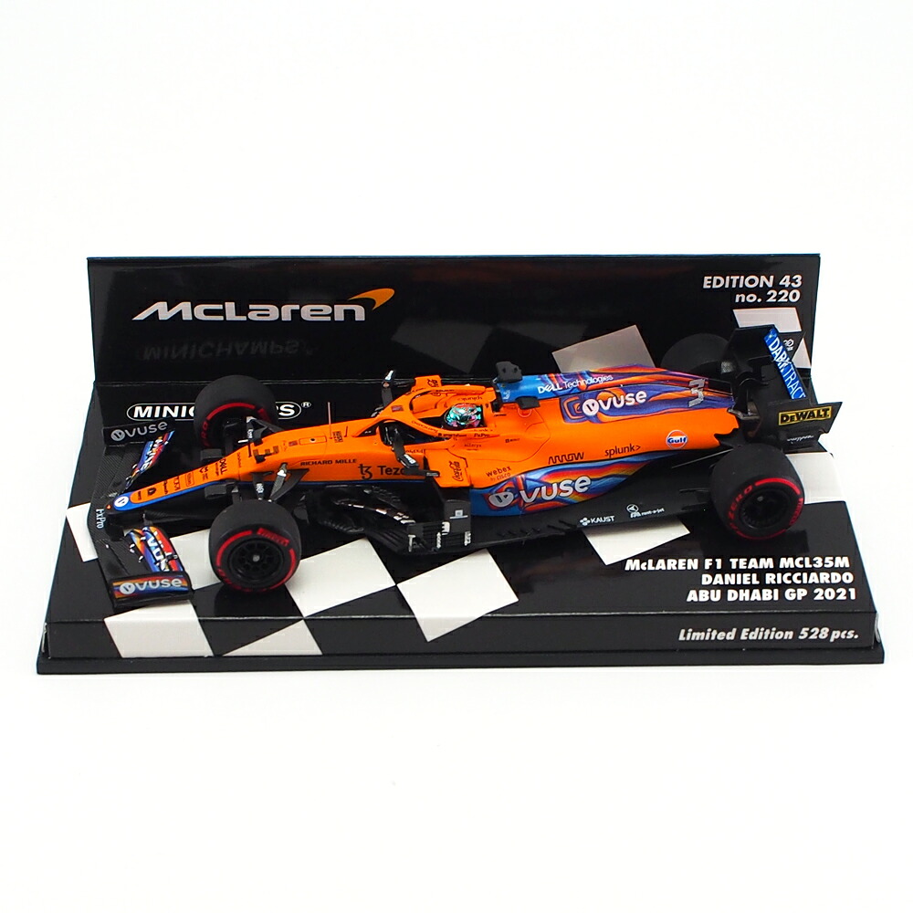 ミニチャンプス 1/43 マクラーレン F1 チーム MCL35M ダニエル リカルド 2021年 アブダビGP 模型 ミニチュア ミニカー モデルカー F1 537216603