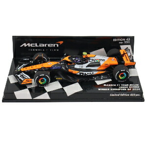 ミニチャンプス 1/43 マクラーレン F1 チーム MCL38 ランド ノリス 2024年 シンガポールGP ウィナー 模型 ミニチュア ミニカー モデルカー F1 537246104
