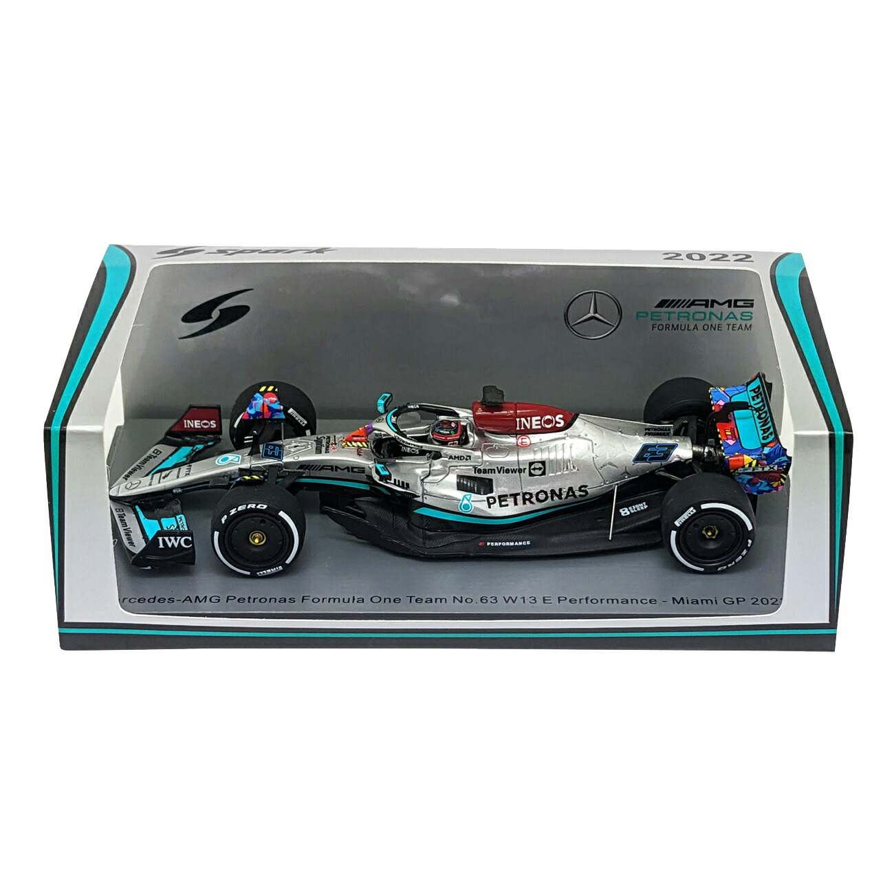 1/43 Spark メルセデスAMG W13 J.ラッセル マイアミGP George Russell Mercedes-AMG W13 Miami GP 2022, Spark Models