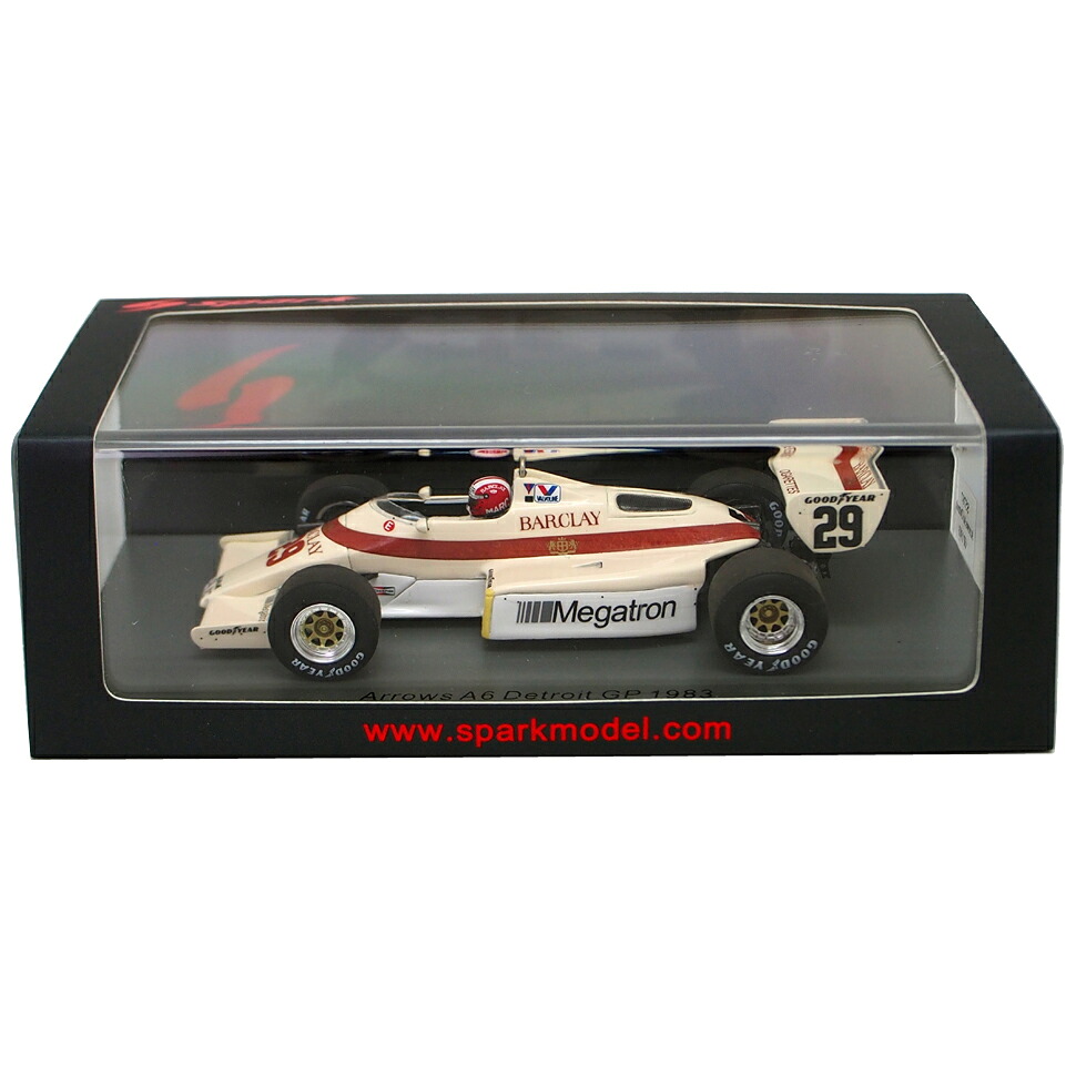 スパーク 1/43 アロウズ A6 1983年 アメリカ デトロイトGP マルク スレール 模型 ミニチュア ミニカー モデルカー Arrows F1
