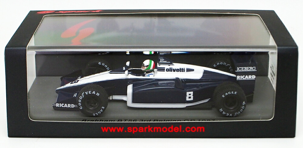 スパーク 1/43 ブラバム BT56 1987年 ベルギーGP 3位 アンドレア デ チェザリス S7107