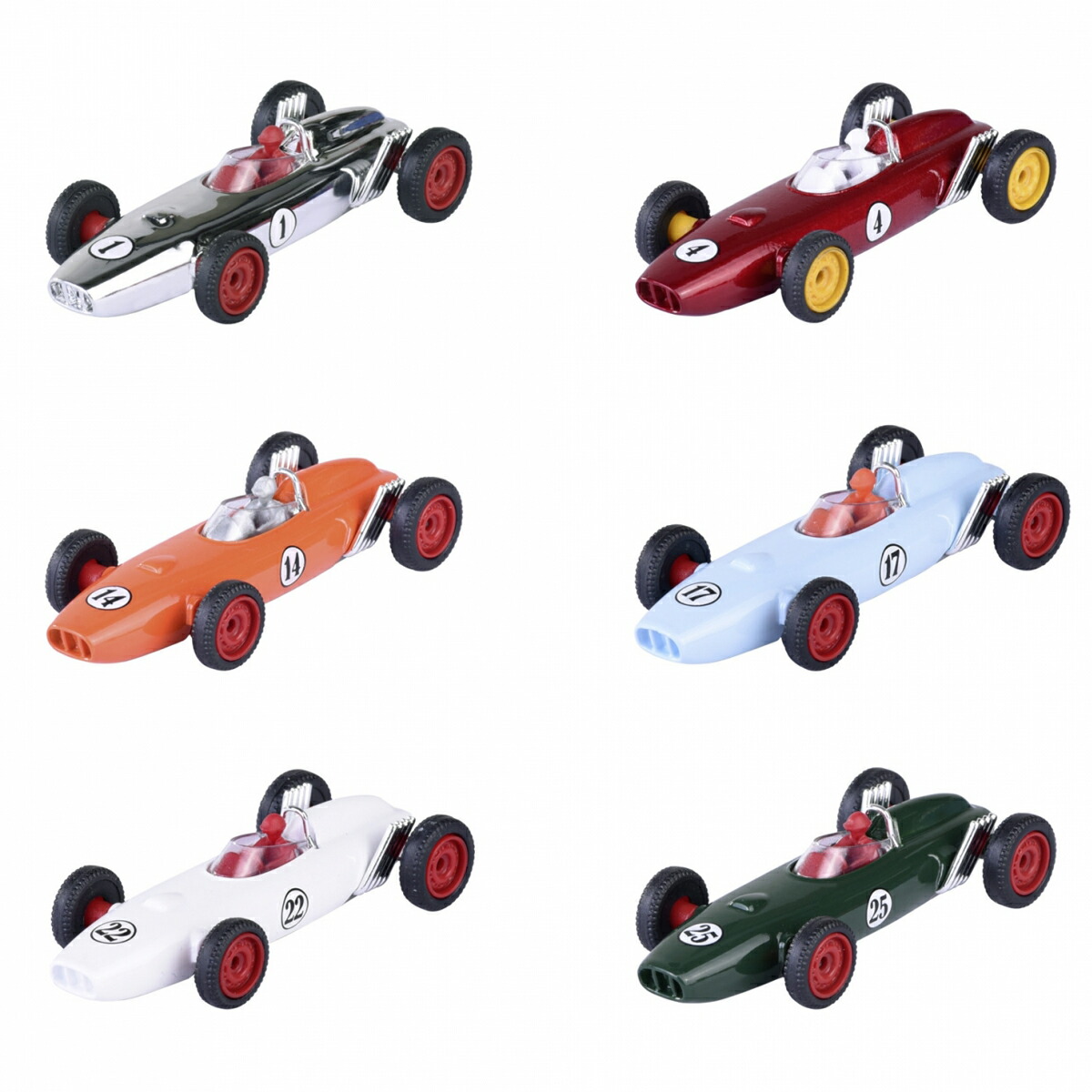 マジョレット 1/64 アニバーサリー エディション ボックス付き 6台アソートセット ビンテージ フォーミュラカー ミニカー モデルカー 212054103