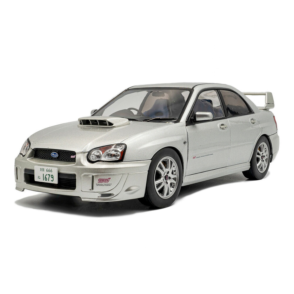 ソリド 1/18 スバル インプレッサ WRX STI 2003年 プレミアム シルバー 模型 ミニチュア ミニカー モデルカー 車 S1812303