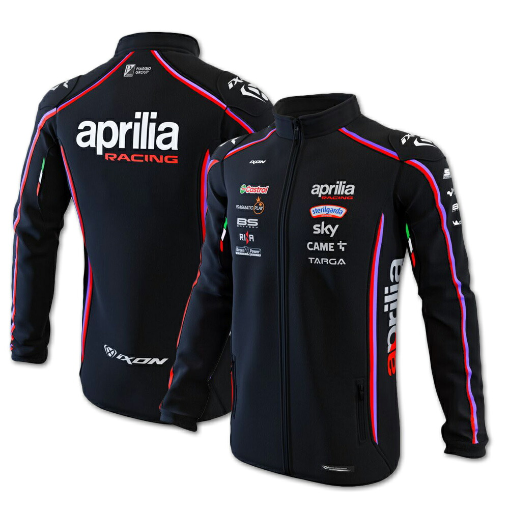 2025 アプリリア Aprilia 一ころ 野球クラブ フルジップ スウェットブラック 黒 お召しもの 長袖 自動二輪車