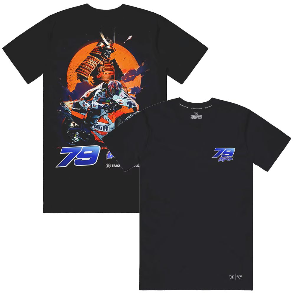 2025/2026 トラックハウス レーシング 小椋 藍 #79 サムライ ユニセックス Tシャツ ブラック 黒 ウェア 半袖 バイク