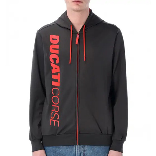 ドゥカティ コルセ DUCATI テクニカル フルジップ フーディー ブラック 黒