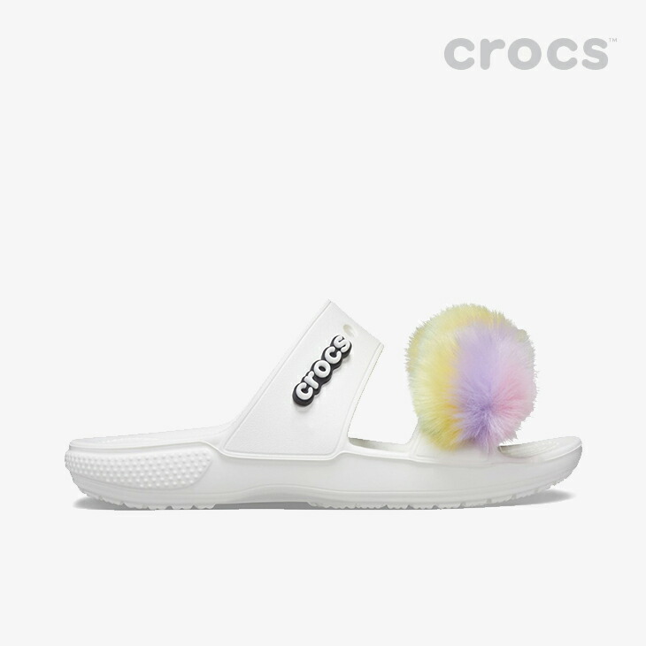 楽天市場】・クロックス《ユニセックス》クラシック ファー シュアースライド/ブラック/ CROCS/Classic Fur Sure Slide/ Black #** : clustic-R