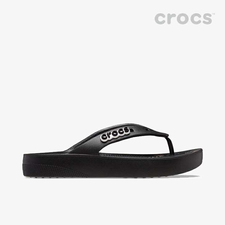 クロックス《レディース》 クラシック プラットフォーム フリップ ウィメン ブラック CROCS Classic Platform Flip W  Black 最大78％オフ！