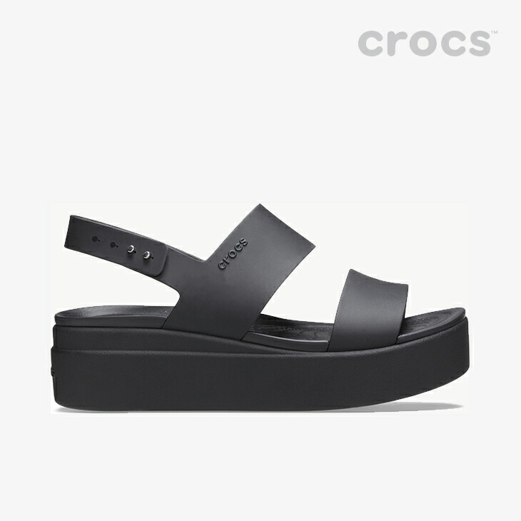 【極美品】Crocs クロックス 23 サンダル　厚底　ウェッジ　ブルックリン crocs クロックス サンダル CROCS ブルックリンロウ ウェッジ