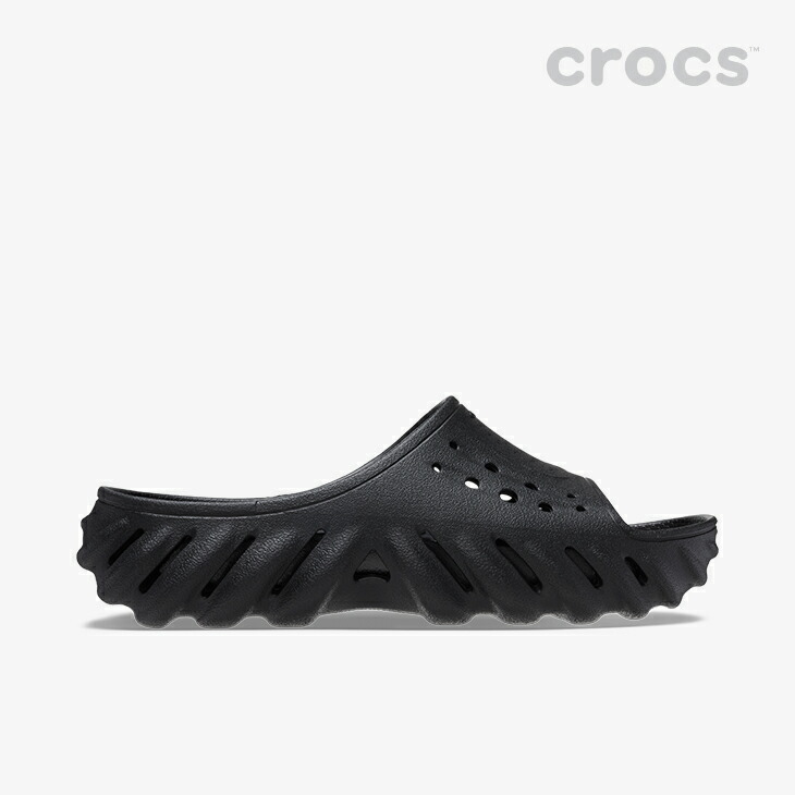 楽天市場】クロックス エコー スライド CROCS ECHO SLIDE BLACK 208170