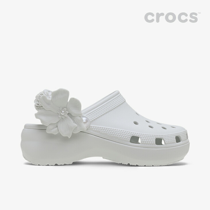 楽天市場】crocs CLASSIC PLATFORM BOUQUET CLOG MOON LIGHT