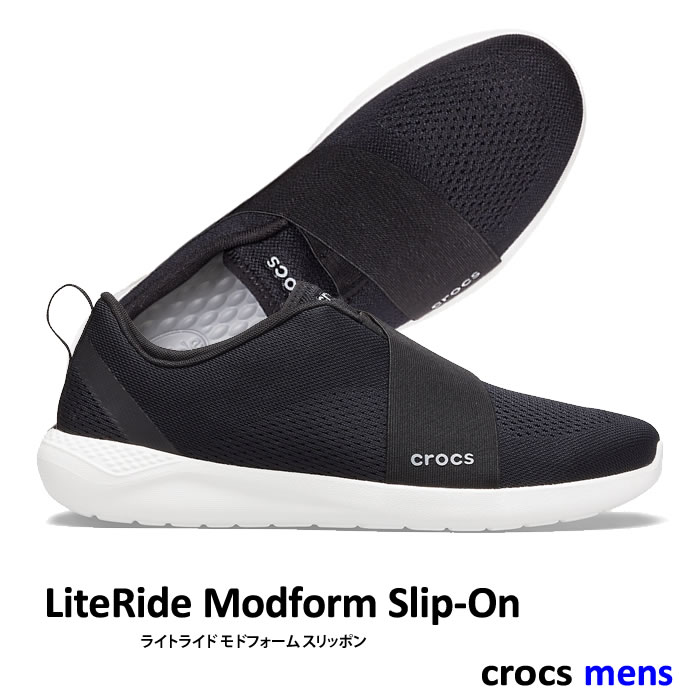 crocs black slip on