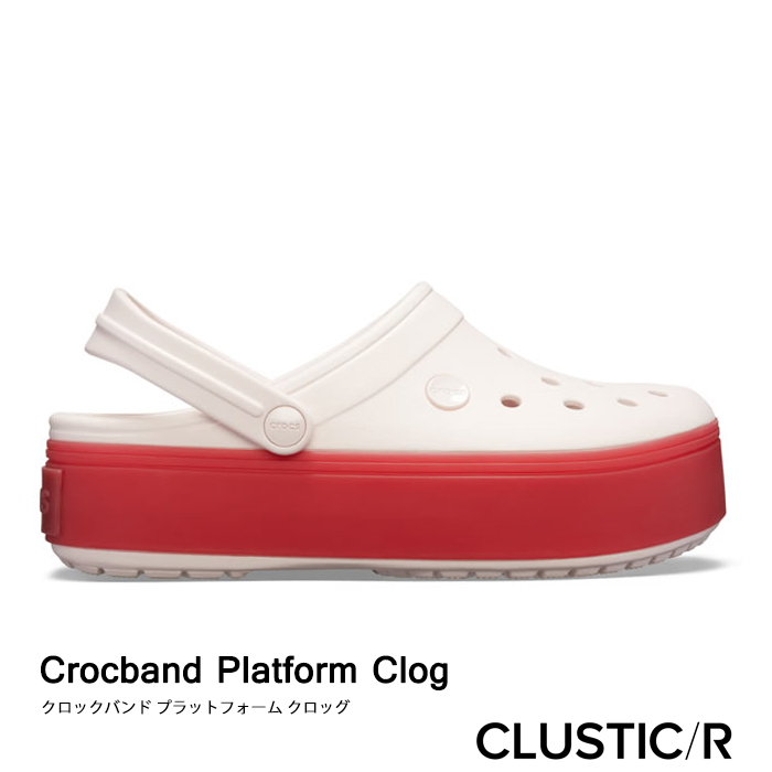 red platform crocs