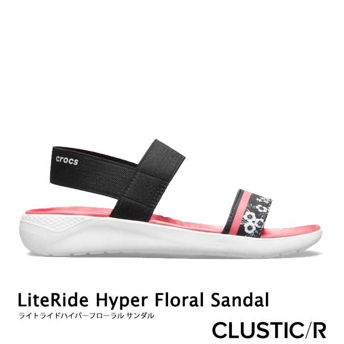 crocs floral flip flops