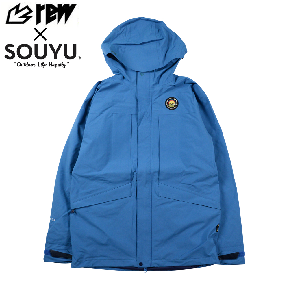 REW×SOUYU OUTFITTERS.コラボ HIGH & LOW JACKET スノーボード スノボ ウェア rew アールイーダブリュー  PROSPECT プロスペクトジャケット ゴアテックス 限定モデル フリースタイル フリーライド バックカントリー カービング M/L/XL