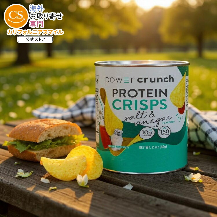 パワークランチ プロテイン クリスプ ソルト & ビネガー8個 Power Crunch Chips: Salt & Vinegar (8pk)【お取り寄せ商品】【合わせて買いたい】