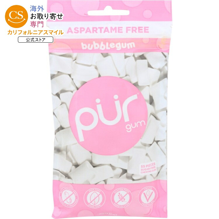 [12個セット]ピュアガム バブルガム アスパルテームフリー Pur Gum Bubblegum 55Pc 2.72OZ 【お取り寄せ商品】【合わせて買いたい】
