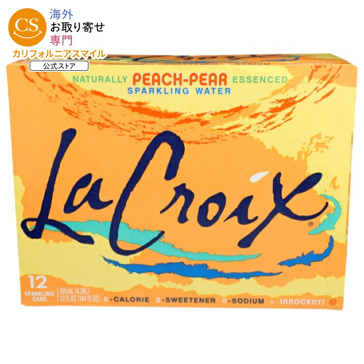 [2個セット]ラクロワ ウォータースパークリング ピーチペアー 12本入りLa Croix Wtr Spark Pch Pr 12Pk 12Z 144FO 【お取り寄せ商品】【合わせて買いたい】