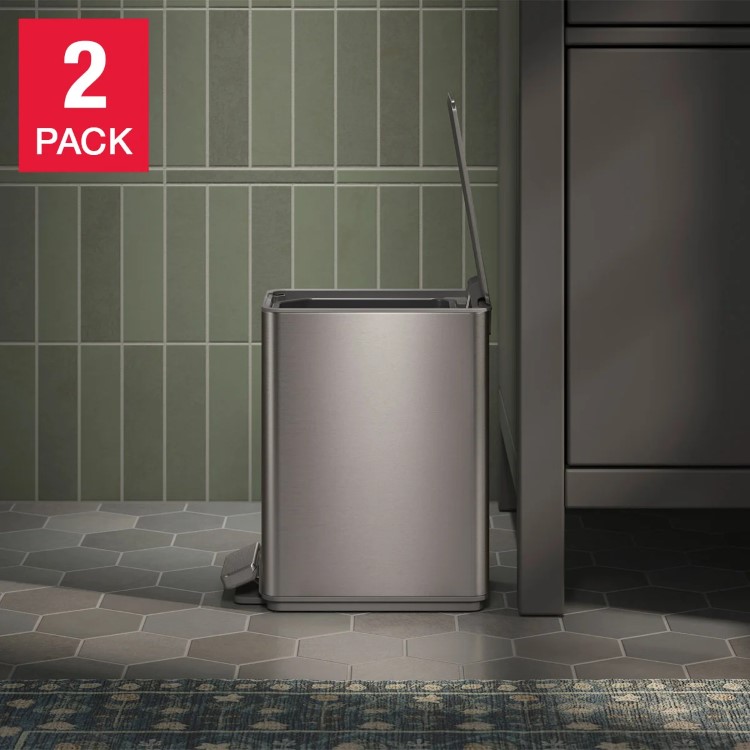 【ポイントUP★18日-30日】【アメリカコストコ品】コーラー 6L ステップ式ゴミ箱 2個パック ステンレス鋼 Kohler 6L Step Trash Can, 2-pack Stainless Steel 【お取り寄せ商品】【合わせて買いたい】｜カリフォルニアスマイル