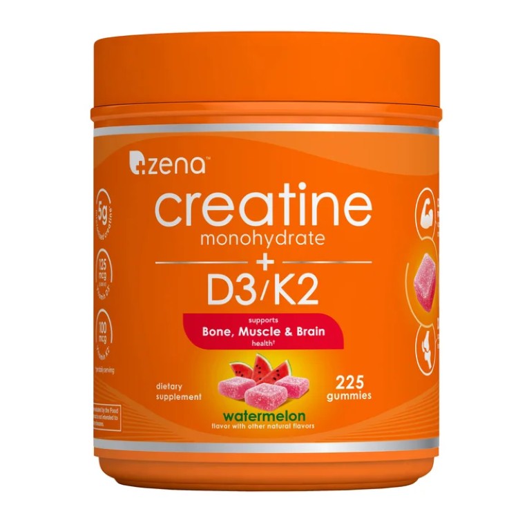 ゼナ クレアチンモノハイドレート+D3/K2 グミ 225粒 Zena Creatine Monohydrate + D3/K2 Gummies, 225-count 【お取り寄せ商品】|カリフォルニアスマイル
