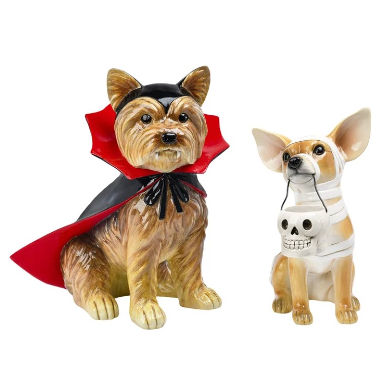 【ポイントUP★18日-30日】ハロウィン テーブルトップドッグ 2個セット Halloween Tabletop Dogs, Set of 2 【お取り寄せ商品】｜カリフォルニアスマイル 12,637円