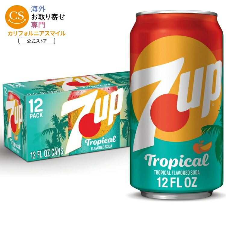 7UP トロピカル カフェインフリー レモンライム マンゴーピーチ ソーダポップ 約354ml 12 缶パック 7UP Tropical Caffeine Free Lemon Lime Mango Peach Soda Pop, 12 fl oz, 12 Pack Cans 【お取り寄せ商品】【合わせて買いたい】