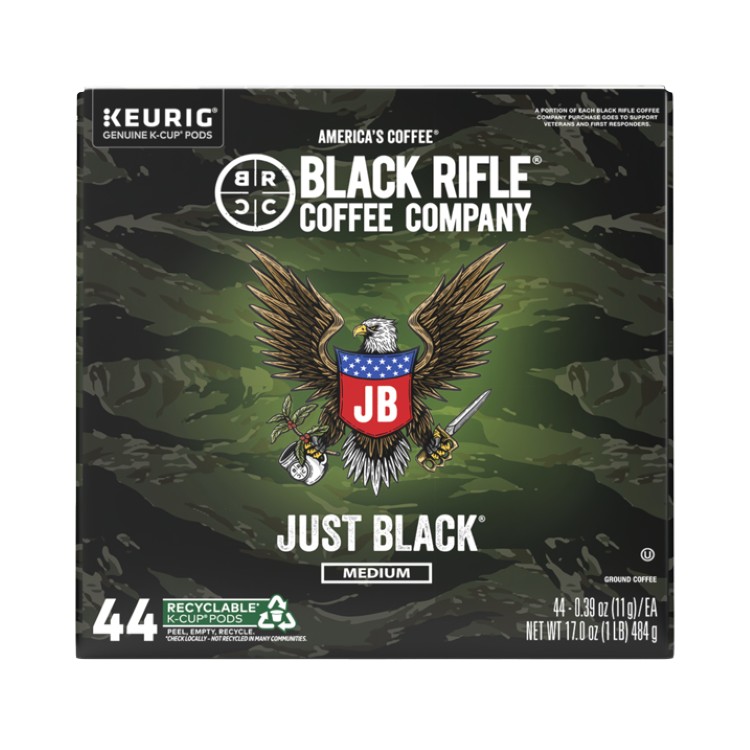 ブラックライフルコーヒー ジャストブラック ミディアムロースト コーヒーカプセル Kカップ 44個入り Black Rifle Coffee Company Just Black K Cups Pods, Medium Roast, 44 Ct 【お取り寄せ商品】