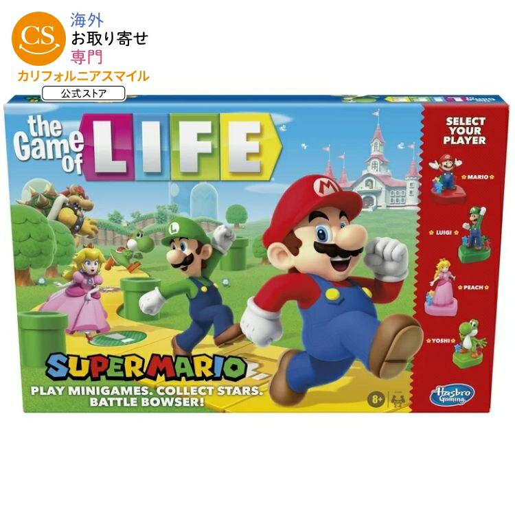 ゲーム オブ ライフ スーパーマリオ エディション ボードゲーム 8歳以上 The Game of Life: Super Mario Edition Board Game, Kids Ages 8+, Play Minigames 【お取り寄せ商品】 6,773円