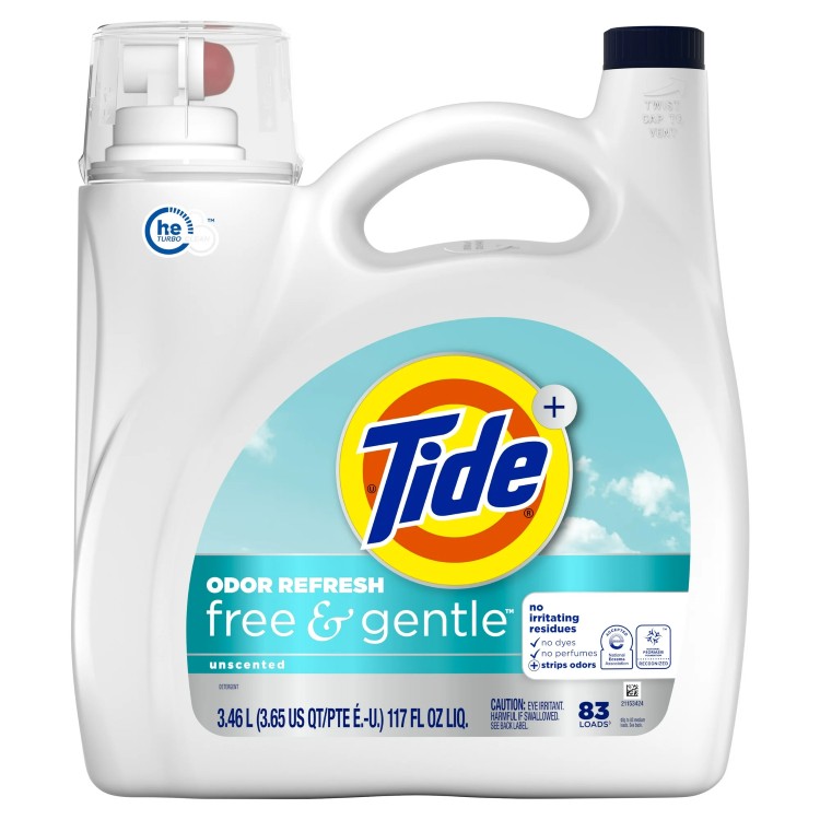 タイド フリー＆ジェントル オドールリフレッシュ 液体洗濯洗剤 低刺激タイプ 3.45L 83回分 Tide Free and Gentle Odor Refresh Liquid Laundry Detergent, Hypoallergenic, 83 Loads 【お取り寄せ商品】【合わせて買いたい】