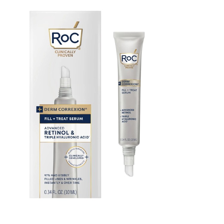 ロック ダーム コレクシオン フィル + トリート レチノール＆ヒアルロン酸セラム 10ml RoC Derm Correxion Fill + Treat Retinol & Hyaluronic Acid Serum 0.34 fl oz 【お取り寄せ商品】【合わせて買いたい】