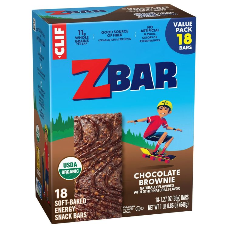 Zbar チョコレートブラウニー風味ソフトベイクド オーガニックグラノーラバー 18本入り Zbar Chocolate Brownie Flavor Soft Baked Snack Bars, Organic Granola Bars, 18ct 【お取り寄せ商品】