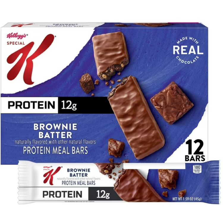 スペシャルK ブラウニーバッター チューイープロテインバー 12本入 Special K Brownie Batter Chewy Protein Meal Bars, 12g Protein, 19 oz, 12 Count 【お取り寄せ商品】