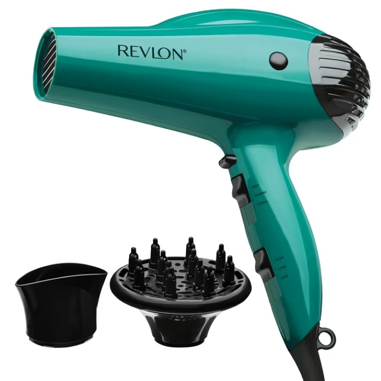 レブロン イオニック ボリュームブースター ヘアドライヤー 1875W グリーン Revlon 1875W IONIC Volume Booster Hair Dryer, Green 【お取り寄せ商品】