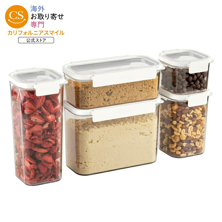 ベントゴー パントリー 密閉保存容器 10点セット スタッキング対応 クリア スノー 調味料・粉類収納用 BPAフリー Bentgo Pantry - 10-Piece Airtight Food Storage Containers (Snow) 【お取り寄せ商品】