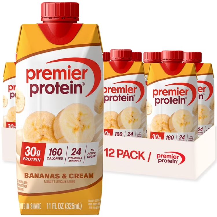 プレミアプロテイン シェイク バナナ＆クリーム たんぱく質30g 325mL 12本 Premier Protein Shake, Bananas & Cream, 30g Protein, 11 fl oz, 12 Ct 【お取り寄せ商品】