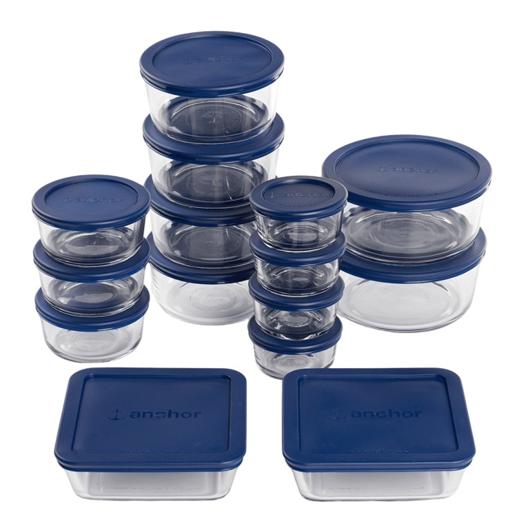 【ポイントUP★18日-30日】アンカーホッキング ガラス保存容器 スナグフィット蓋付き 30点セット Anchor Hocking Glass Food Storage Containers with SnugFit Lids, 30 Piece Set 【お取り寄せ商品】｜カリフォルニアスマイル
