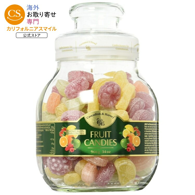 カベンディッシュ＆ハーベイ フルーツハードキャンディドロップス 966g 瓶 Cavendish & Harvey Fruit Hard Candy Drops 34 Ounce Jar 【お取り寄せ商品】