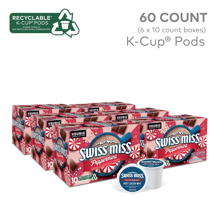 スイスミス ペパーミント ホットココア キューリグ K-カップ ポッド 60個入り Swiss Miss Peppermint Hot Cocoa, Keurig Single-Serve K-Cup Pods, 60 Count【お取り寄せ商品】【合わせて買いたい】