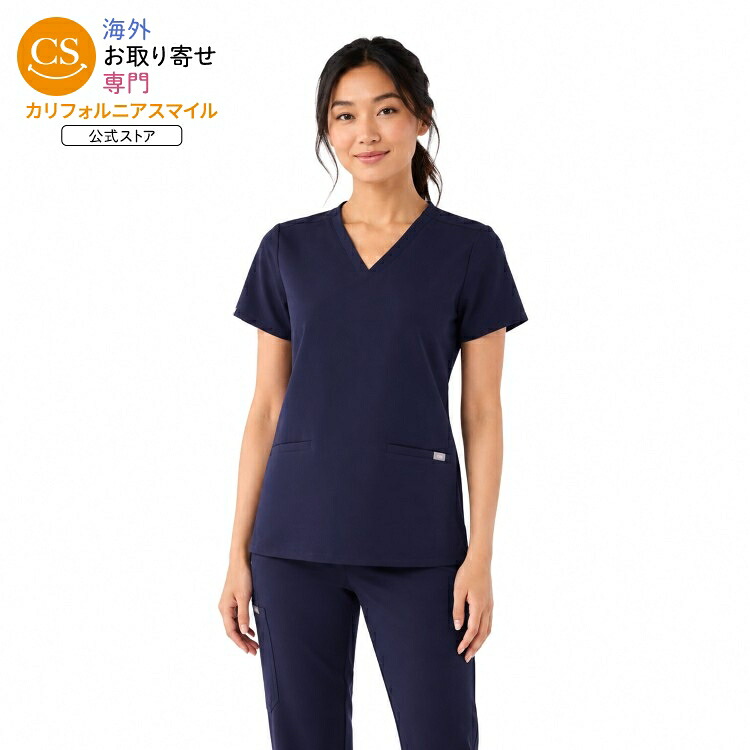 【ポイントUP★18日-30日】フィグス レディース カスマ スクラブトップ ネイビー M FIGS Casma Scrub Top for Women Navy Medium 【お取り寄せ商品】｜カリフォルニアスマイル