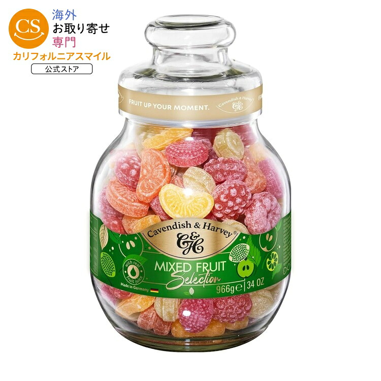 カベンディッシュ＆ハーベイ ミックスフルーツハードキャンディドロップス 966g 瓶 Cavendish & Harvey Mixed Fruit Hard Candy Drops 34 Ounce Jar 【お取り寄せ商品】