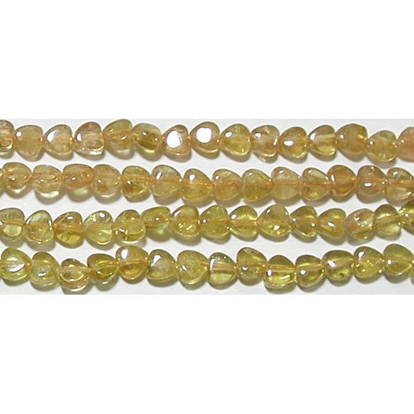 トルマリン （イエロー） Heart 5.5mm B　　※ 天然石 天然石ビーズ パワーストーン 1粒売り バラ売り 1玉販売 【クーポン対象】【39ショップ】画像