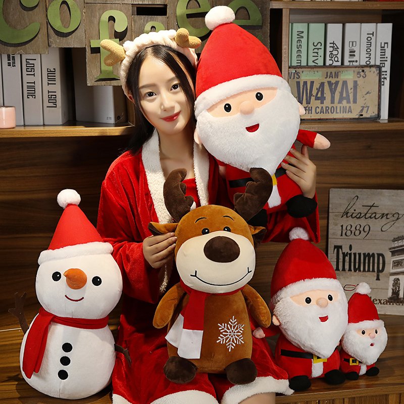 楽天市場 ぬいぐるみ サンタクロース トナカイ スノーマン 雪だるまマスコット人形 Toy 3タイプ選べる プレゼント 贈り物 ギフト クリスマスプレゼント 雑貨 Xmas 50cm Keiwa