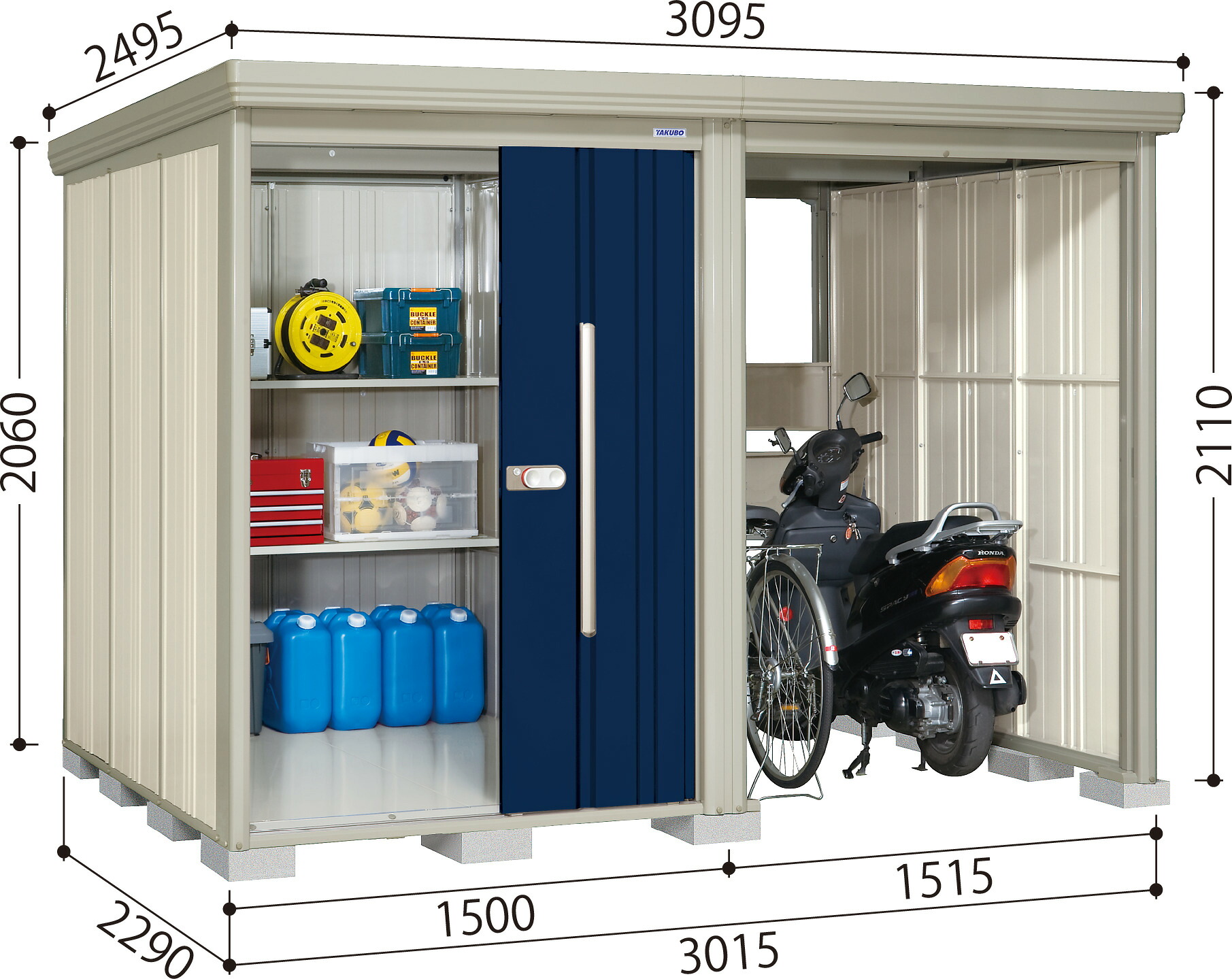 【10倍ポイント実施中】 タクボ物置 ＴＰ-３０２２　Mr.ストックマンプラスアルファ 一般型/標準屋根 屋外 収納 物置 【送料無料】