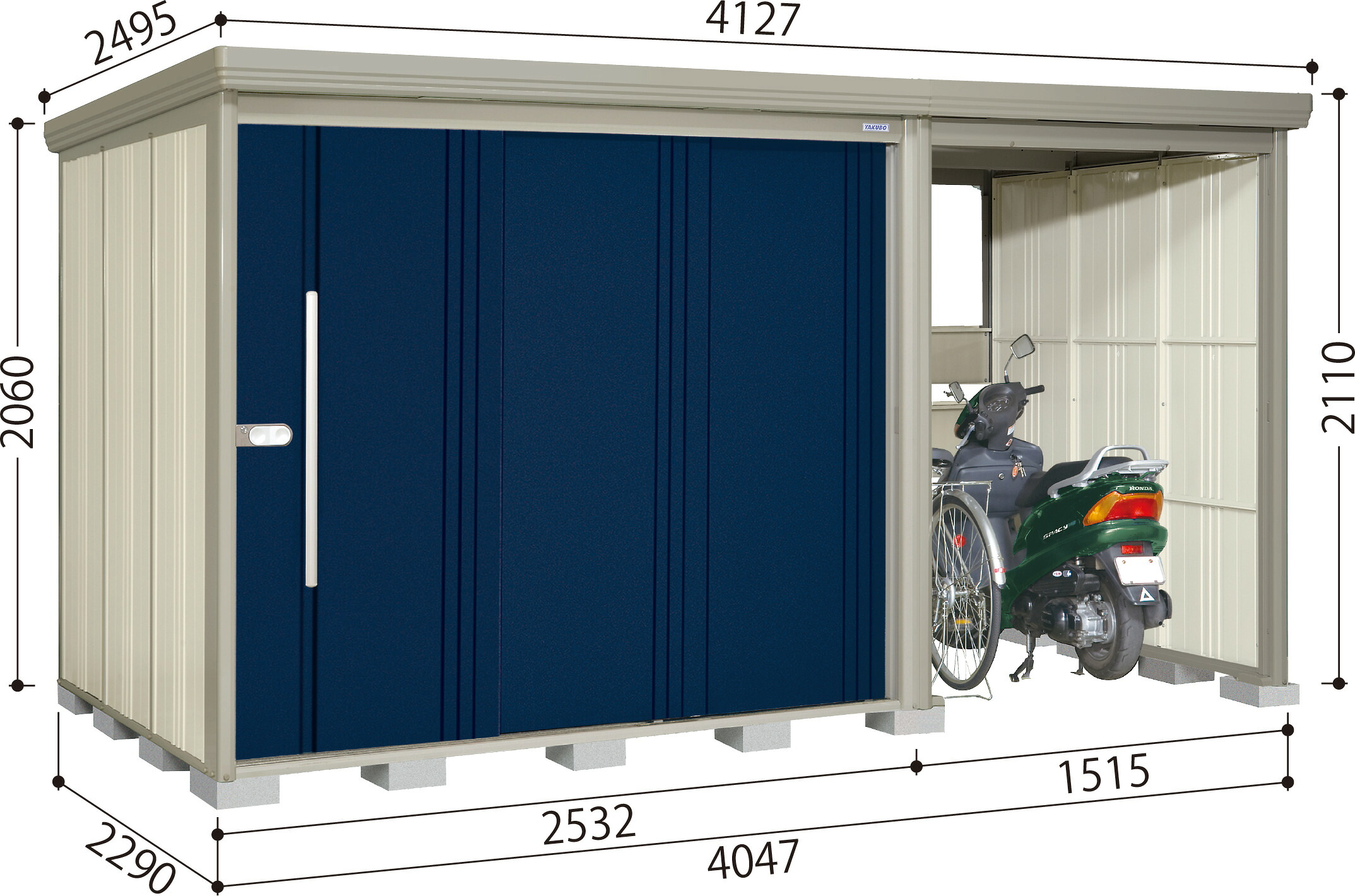 タクボ物置 TP-4022 Mr.ストックマンプラスアルファ 一般型/標準屋根 屋外 収納 物置 【送料無料】|くらしの収納館